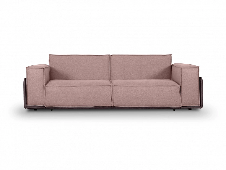 Диван OgogoHome Asti трехместный коричневый / бежевый 679246