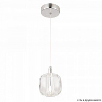 Подвесной светильник Crystal Lux BOX SP1 CHROME/TRANSPARENT