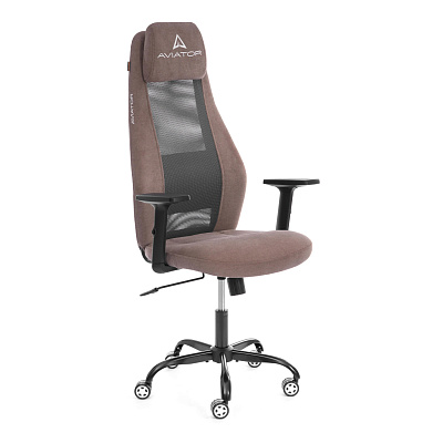 Кресло компьютерное AVIATOR / АВИАТОР PLT metalBL Светло-коричневый / Серый