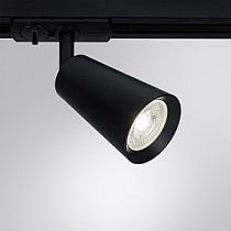 Однофазный двужильный трековый светильник под сменную лампу GU10 Arte Lamp CINTURA A2354PL-1BK