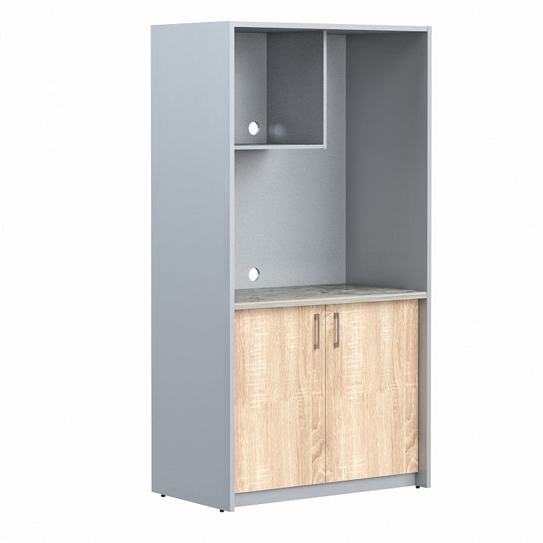 Мини-кухня Skyland SCB 120.3 Дуб Сонома Светлый / Металлик